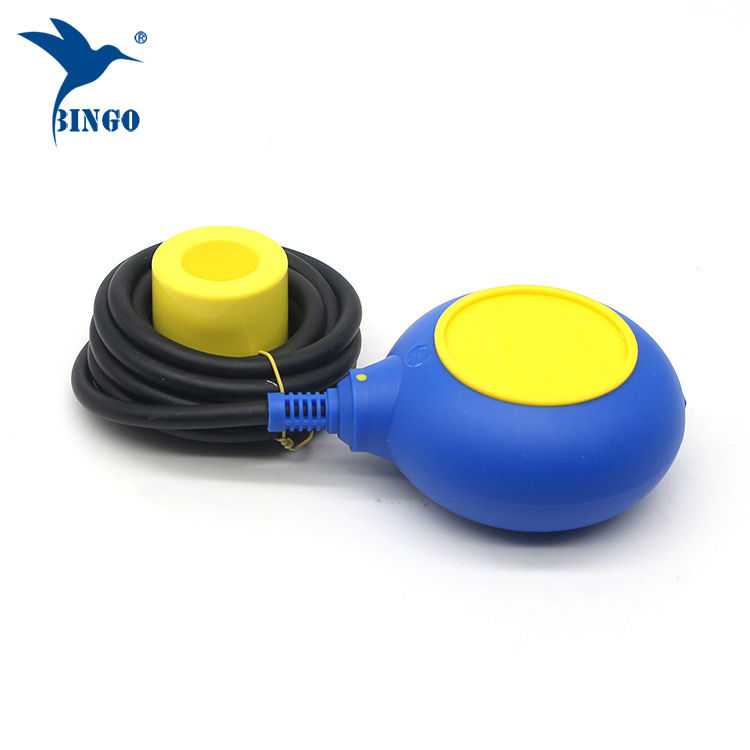 Regolatore di livello tipo MAC 3 con interruttore a galleggiante per cavo di colore giallo e blu